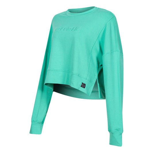 BLUSAO MOLETOM CROPPED BEACH TENNIS VITORIA MARCHEZINI MORMAII 2025 VERDE