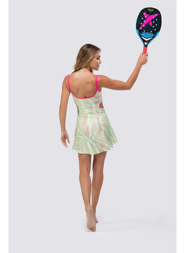 Vestido Com Short Dropshot Greta - Verde/rosa