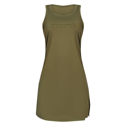 VESTIDO FEMININO NADADOR COM SHORTS MORMAII 2952 VERDE MILITAR