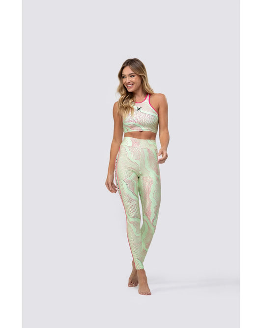 Legging DROP SHOT GRETA - Verde/Rosa