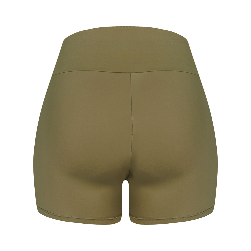 VESTIDO FEMININO NADADOR COM SHORTS MORMAII 2952 VERDE MILITAR