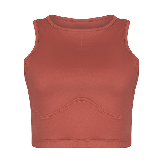 TOP CROPPED FEMININO RECORTE BEACH MORMAII 2900 TERRACOTA