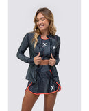 Short + saia DROP SHOT GRETA - Preto/Coral