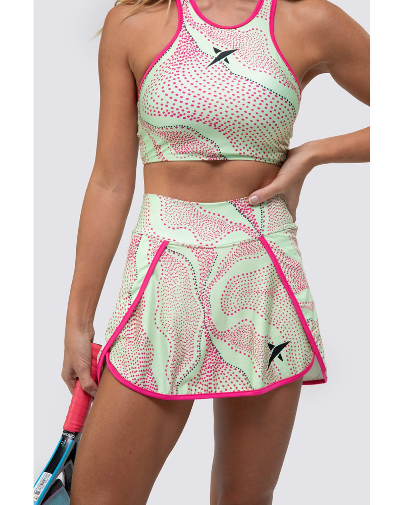 Short + Saia DROP SHOT GRETA - Verde/Rosa