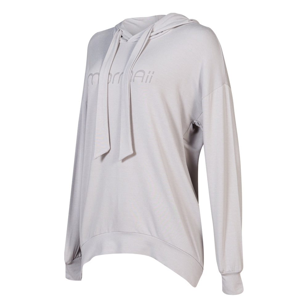 BLUSAO FEMININO COM CAPUZ BEACH TENNIS MORMAII 2951 CINZA