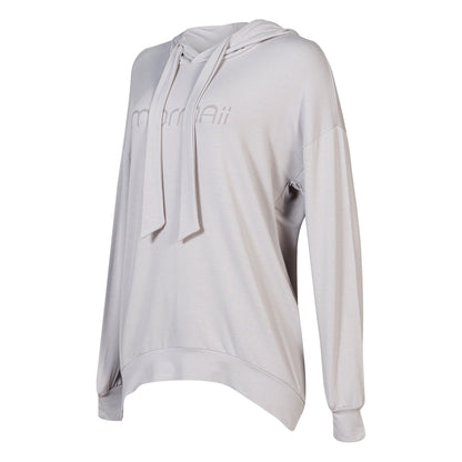 BLUSAO FEMININO COM CAPUZ BEACH TENNIS MORMAII 2951 CINZA