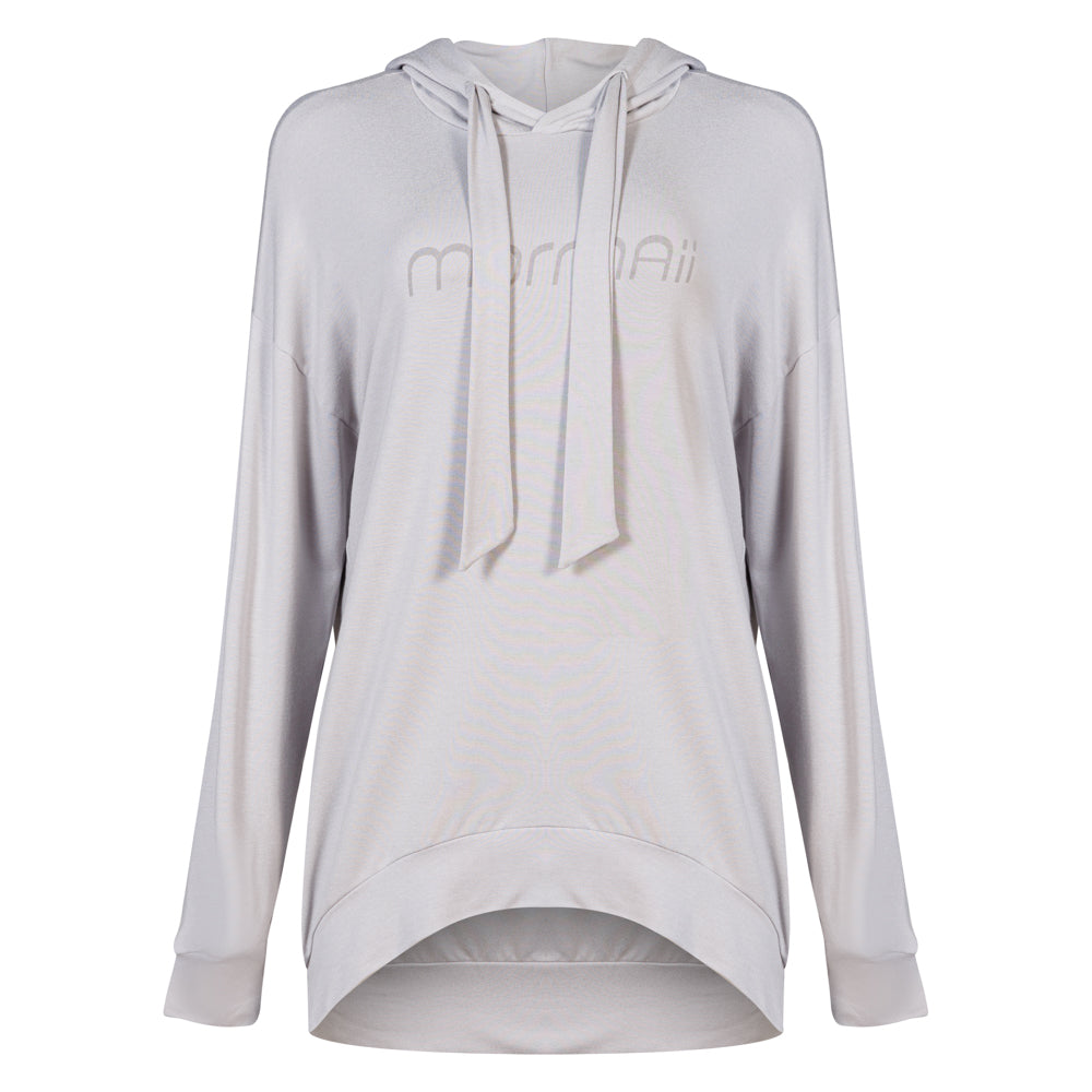 BLUSAO FEMININO COM CAPUZ BEACH TENNIS MORMAII 2951 CINZA