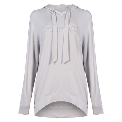 BLUSAO FEMININO COM CAPUZ BEACH TENNIS MORMAII 2951 CINZA