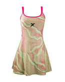 Vestido + short DROP SHOT GRETA  - Verde/Rosa