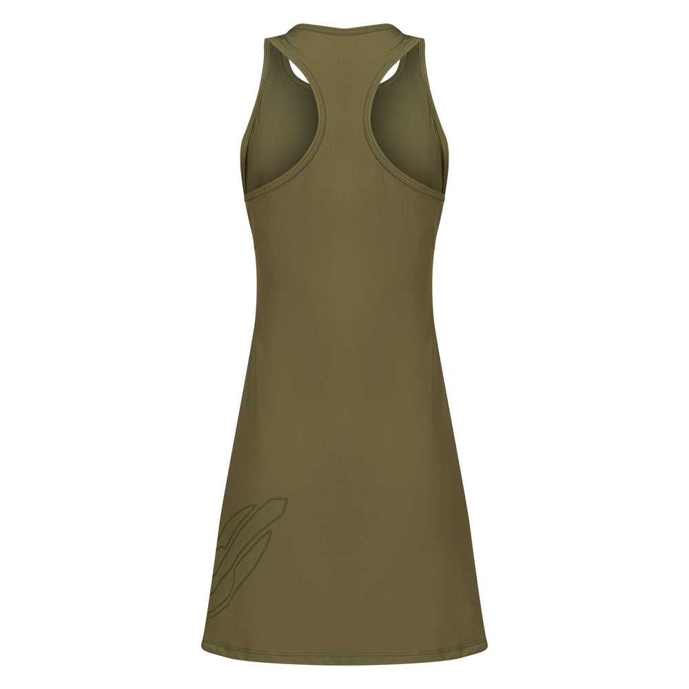 VESTIDO FEMININO NADADOR COM SHORTS MORMAII 2952 VERDE MILITAR