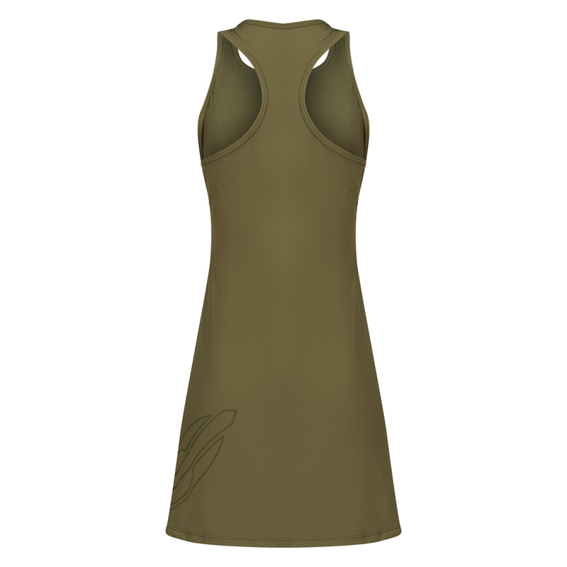 VESTIDO FEMININO NADADOR COM SHORTS MORMAII 2952 VERDE MILITAR