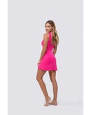 Vestido short DROP SHOT 1.0 - Rosa Neon