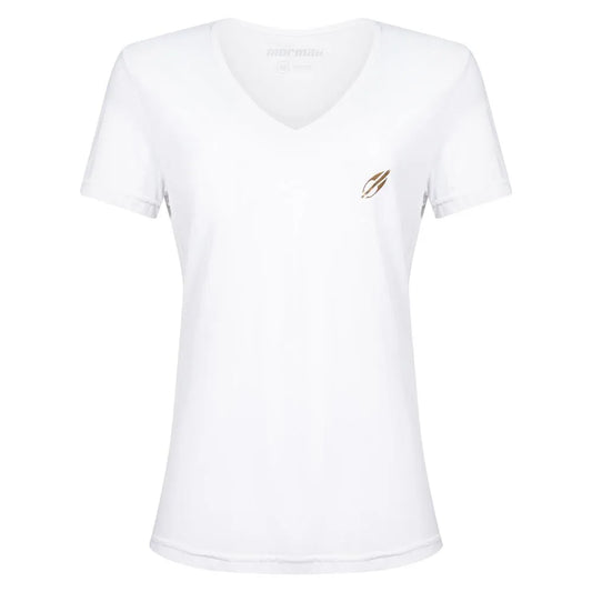 CAMISETA FEMININA MANGA CURTA DECOTE V BEACH SPORTS MORMAII 2733 BRANCO