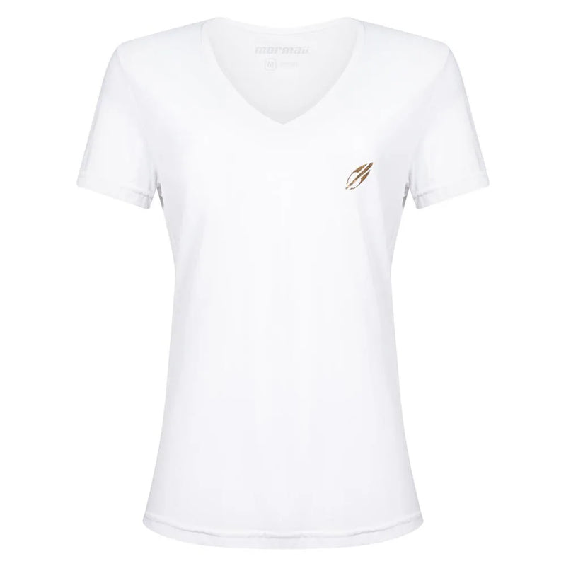CAMISETA FEMININA MANGA CURTA DECOTE V BEACH SPORTS MORMAII 2733 BRANCO