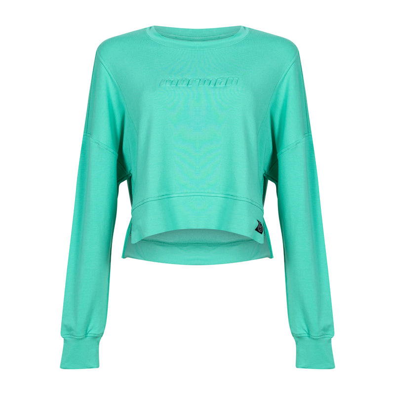 BLUSAO MOLETOM CROPPED BEACH TENNIS VITORIA MARCHEZINI MORMAII 2025 VERDE