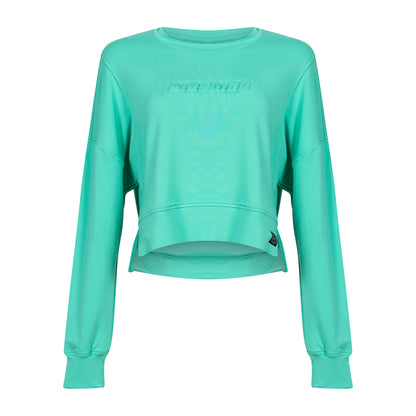 BLUSAO MOLETOM CROPPED BEACH TENNIS VITORIA MARCHEZINI MORMAII 2025 VERDE