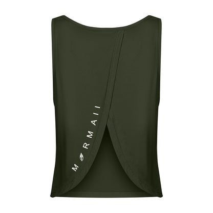 REGATA FEMININA CROPPED BEACH SPORTS MORMAII 2776B VERDE MILITAR