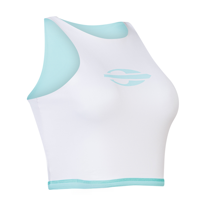 TOP FEMININO DUPLA FACE MORMAII 2941 VERDE CLARO/BRANCO