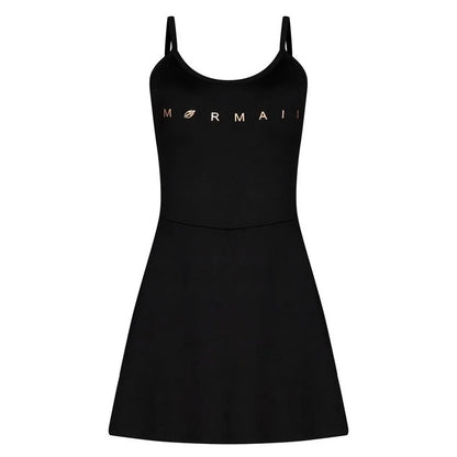 VESTIDO MACAQUINHO LINHA SAMANTHA BARIJAN BEACH TENNIS MORMAII 2025 PRETO