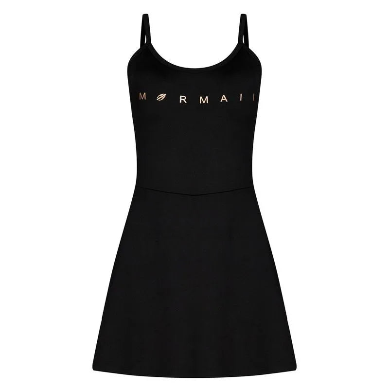 VESTIDO MACAQUINHO LINHA SAMANTHA BARIJAN BEACH TENNIS MORMAII 2025 PRETO