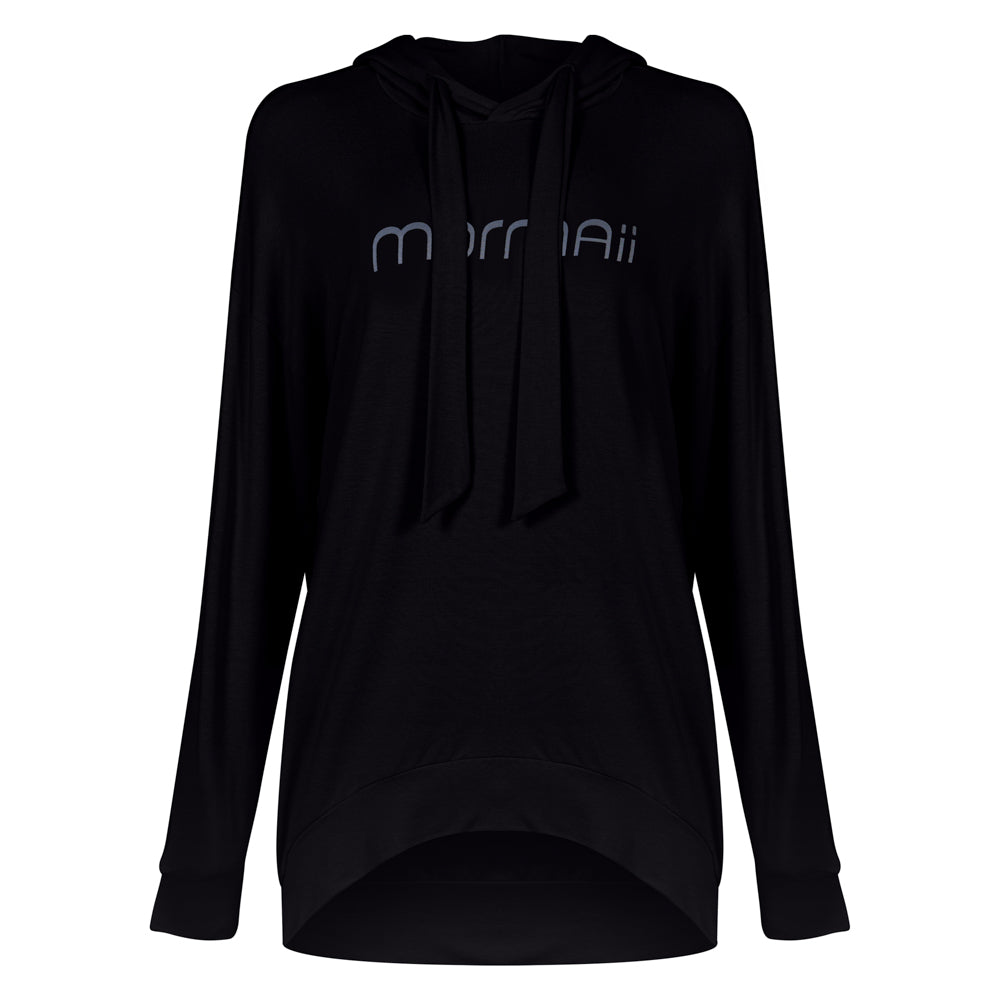 BLUSAO FEMININO COM CAPUZ BEACH TENNIS MORMAII 2951 PRETO