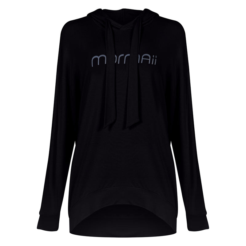 BLUSAO FEMININO COM CAPUZ BEACH TENNIS MORMAII 2951 PRETO