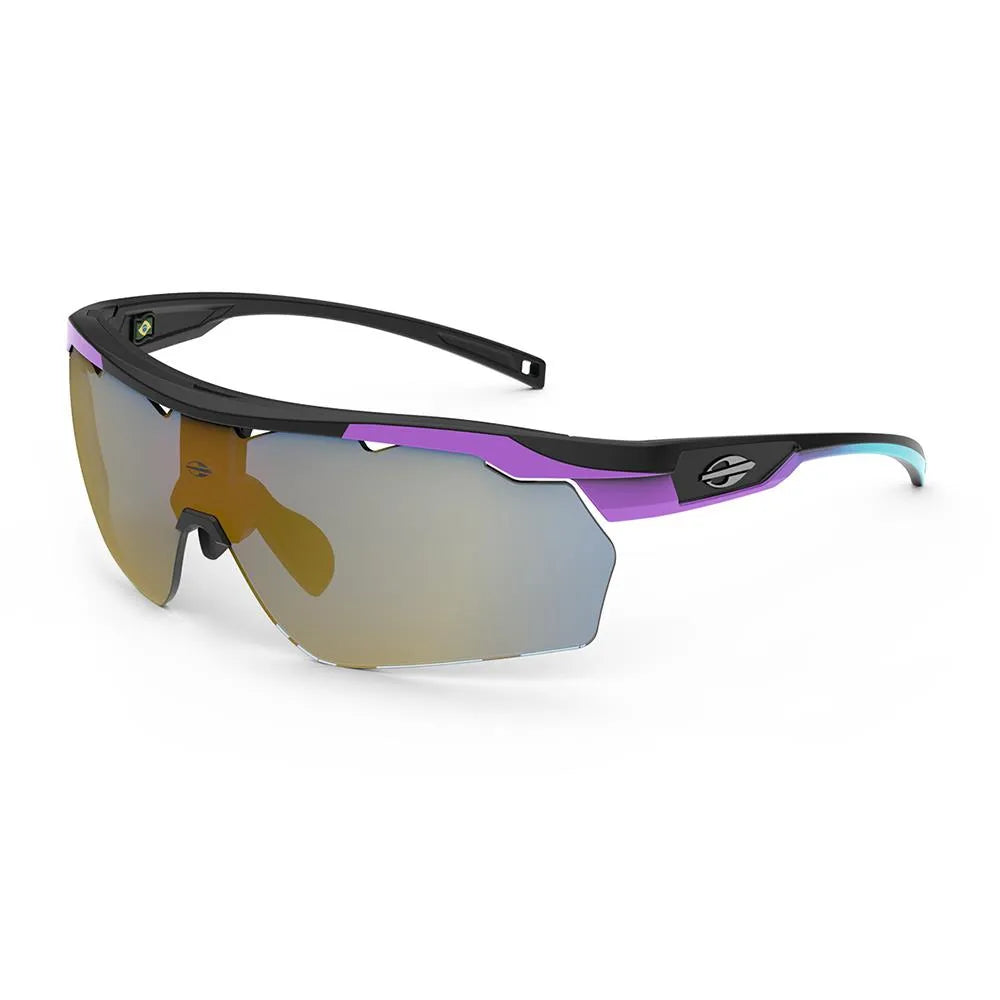 Óculos Sol Mormaii Smash Preto Violeta Degradê Turquesa