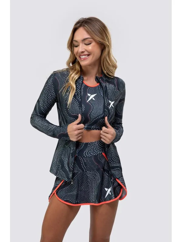 Jaqueta DROP SHOT GRETA - Preto/Coral