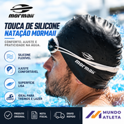 Touca de Natação Mormaii Silicone, flexível e anatomica - Unissex