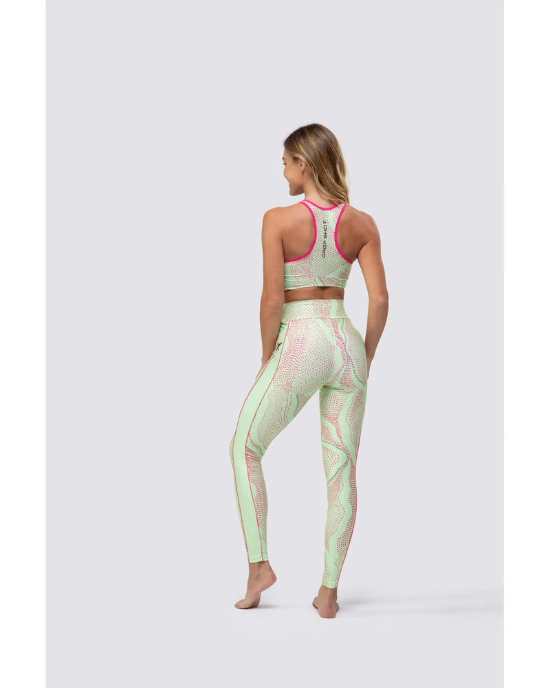 Legging DROP SHOT GRETA  - Verde/Rosa