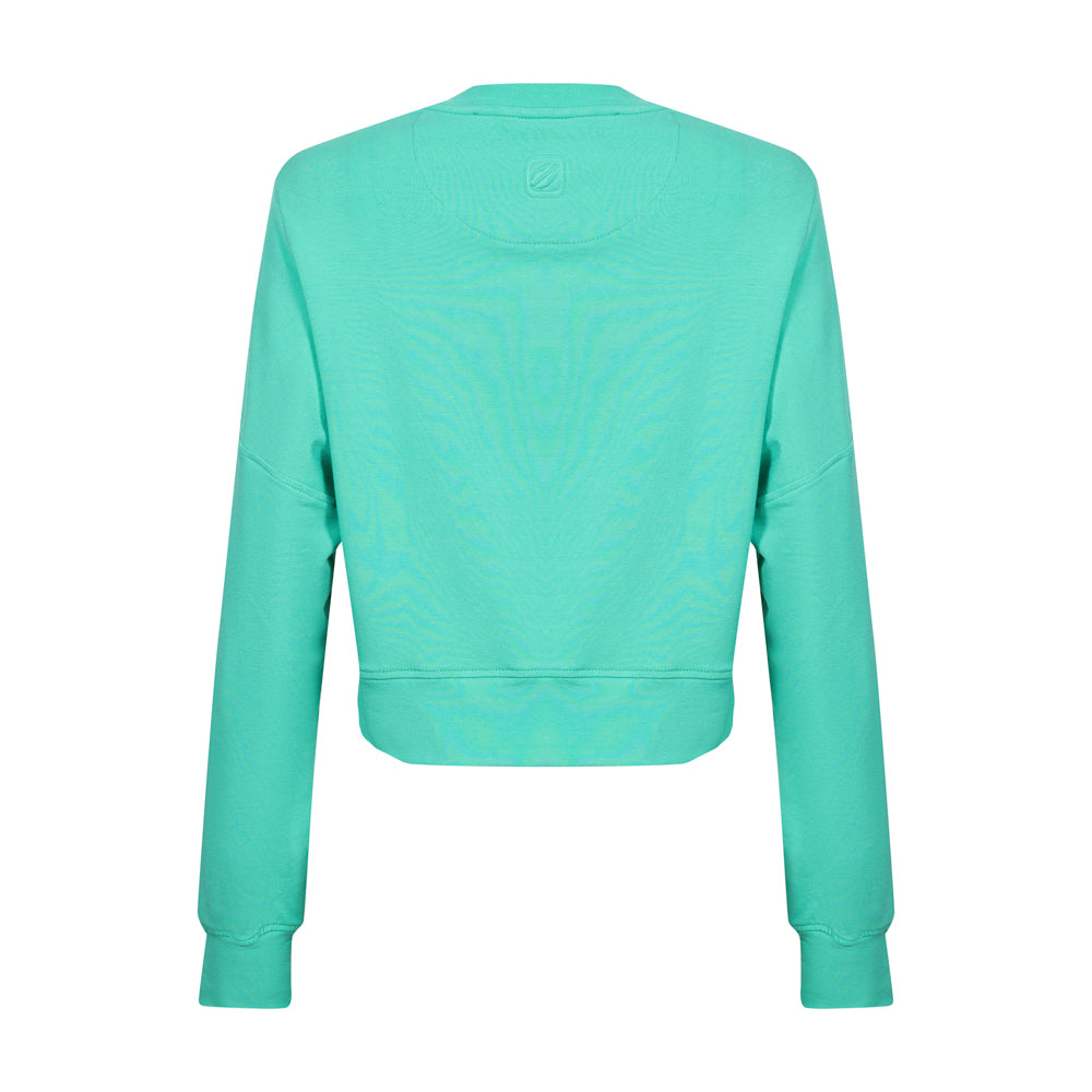 BLUSAO MOLETOM CROPPED BEACH TENNIS VITORIA MARCHEZINI MORMAII 2025 VERDE