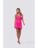 Vestido short DROP SHOT 1.0 - Rosa Neon