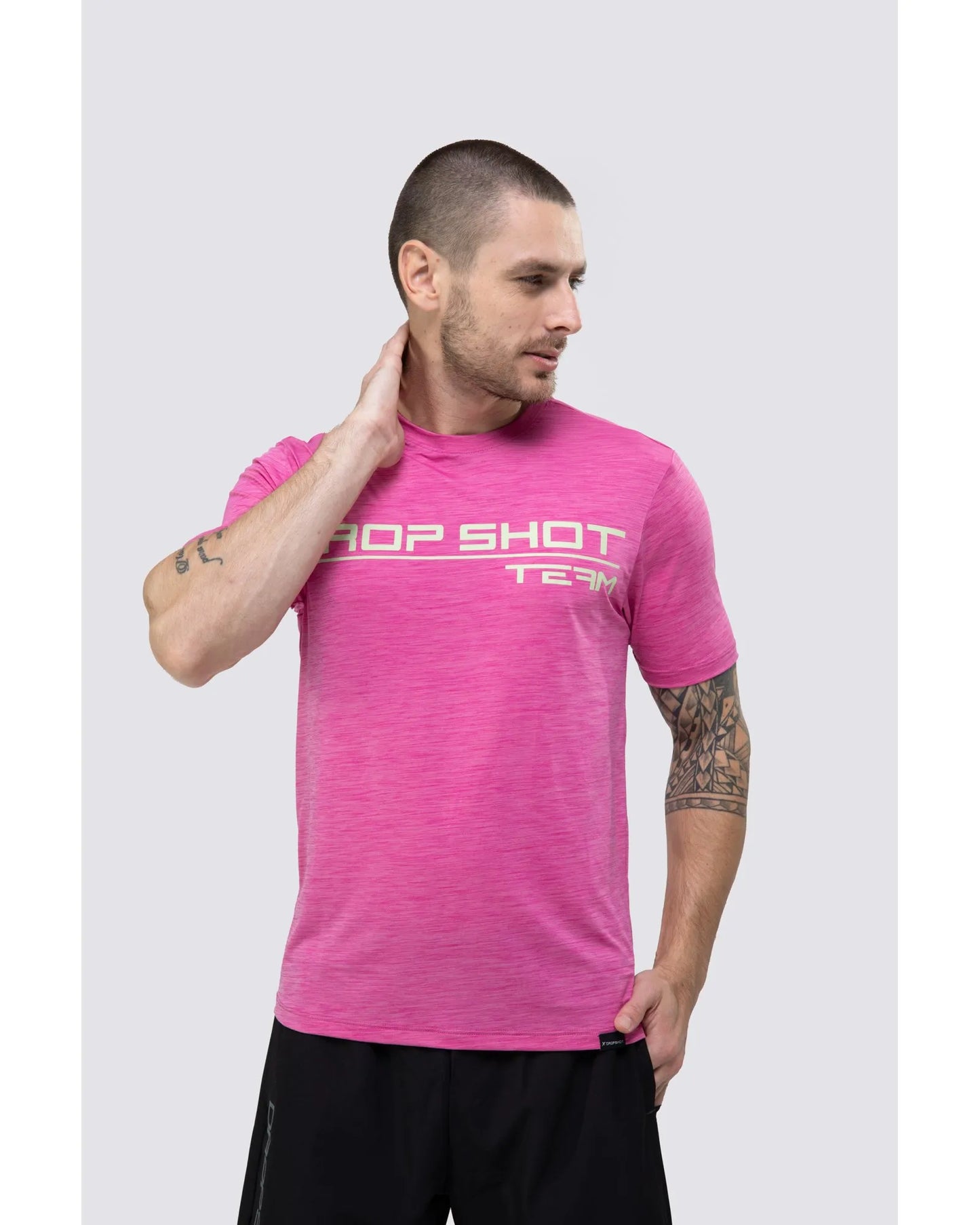 Camiseta DROP SHOT TEAM 3.0 - Rosa Neon