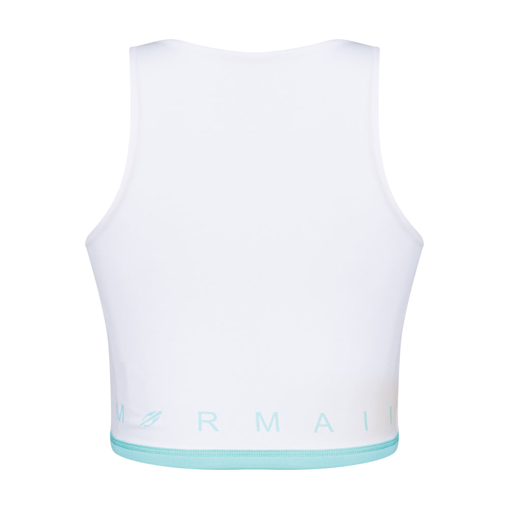 TOP FEMININO DUPLA FACE MORMAII 2941 VERDE CLARO/BRANCO