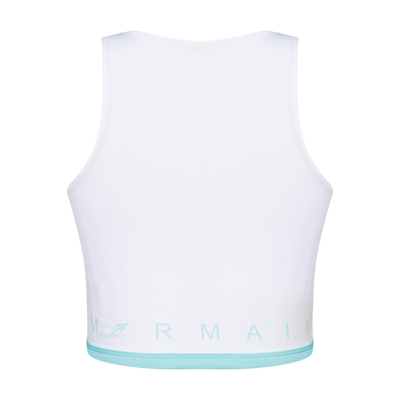 TOP FEMININO DUPLA FACE MORMAII 2941 VERDE CLARO/BRANCO