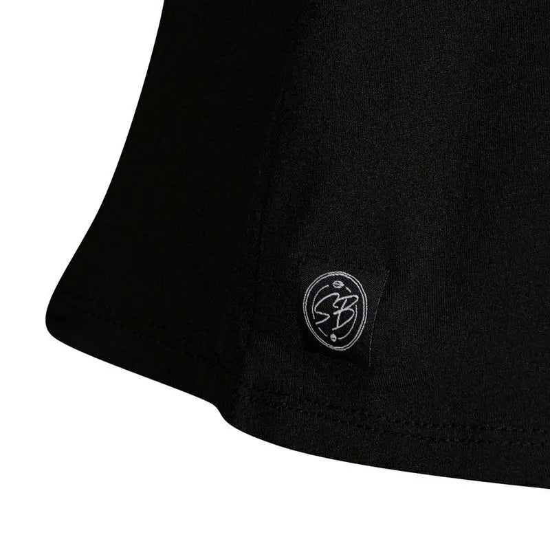 VESTIDO MACAQUINHO LINHA SAMANTHA BARIJAN BEACH TENNIS MORMAII 2025 PRETO