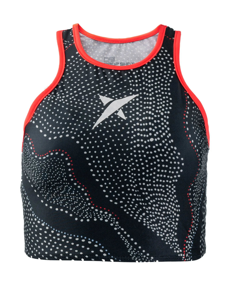 Top DROP SHOT GRETA - Preto/Coral