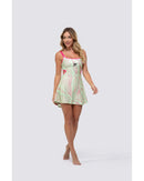 Vestido + short DROP SHOT GRETA  - Verde/Rosa