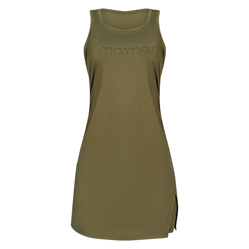 VESTIDO FEMININO NADADOR COM SHORTS MORMAII 2952 VERDE MILITAR