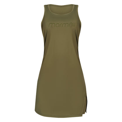 VESTIDO FEMININO NADADOR COM SHORTS MORMAII 2952 VERDE MILITAR