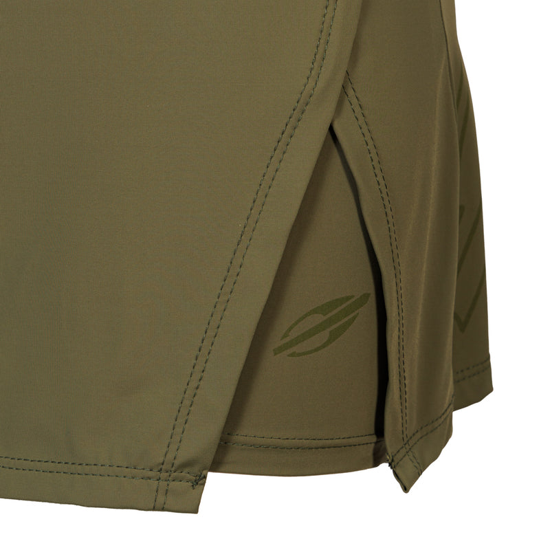 VESTIDO FEMININO NADADOR COM SHORTS MORMAII 2952 VERDE MILITAR