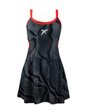 Vestido + short DROP SHOT GRETA  - Preto/Coral