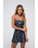 Vestido + short DROP SHOT GRETA  - Preto/Coral