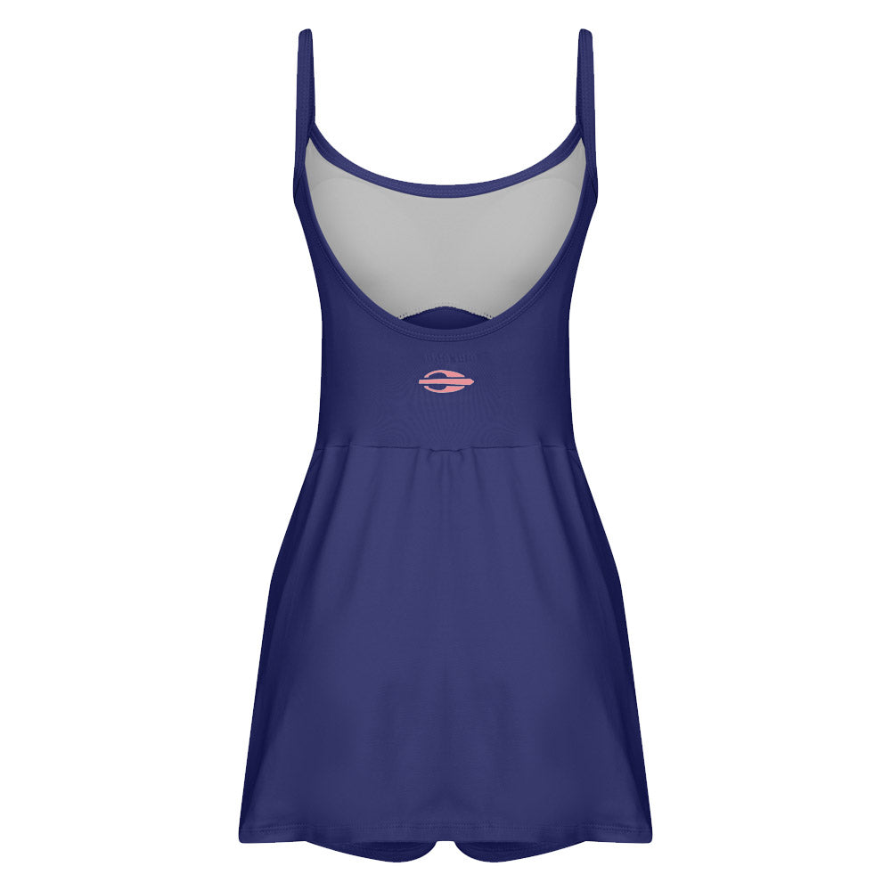 VESTIDO MACAQUINHO VITORIA MARCHEZINI 2025 AZUL MARINHO