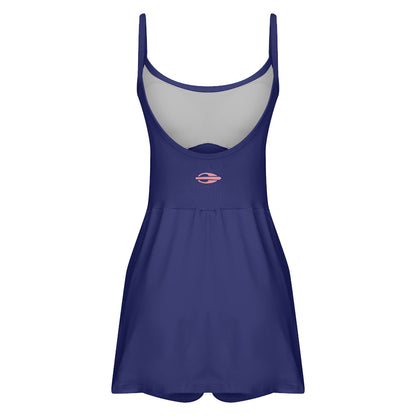 VESTIDO MACAQUINHO VITORIA MARCHEZINI 2025 AZUL MARINHO