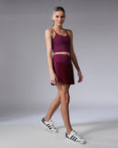 Saia Hook Plissada Basica - Bordo