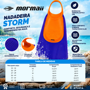 Nadadeira Mormaii Storm TPR Borracha Antiderrapante