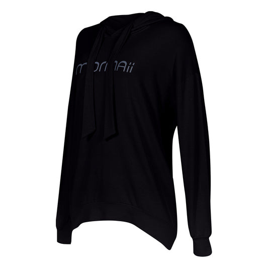 BLUSAO FEMININO COM CAPUZ BEACH TENNIS MORMAII 2951 PRETO