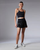 Saia Plissada Brilho Hook - Preto