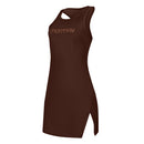 VESTIDO FEMININO NADADOR COM SHORTS MORMAII 2952 CAFE